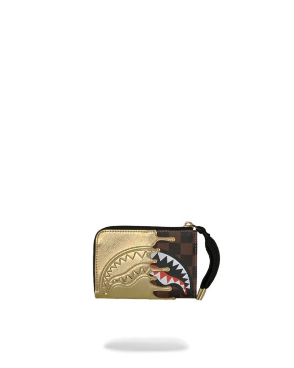 SPRAYGROUNDBilletero"SHARKS IN PARIS GOLD DRIP WALLET"